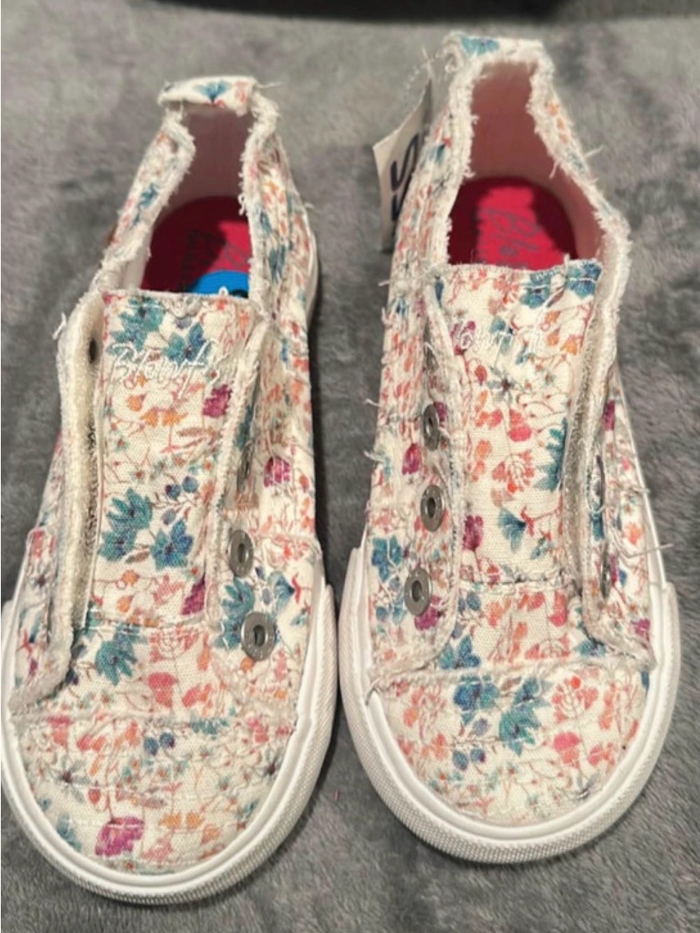 Blowfish Canvas Floral Slip-On Sneakers - Kids (White Multi)